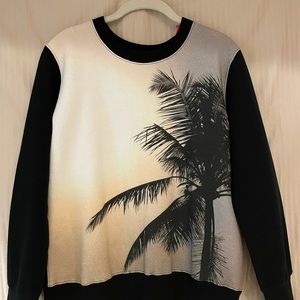 AR SRPLS NY Dezso black palm-print cotton swaeter - size S